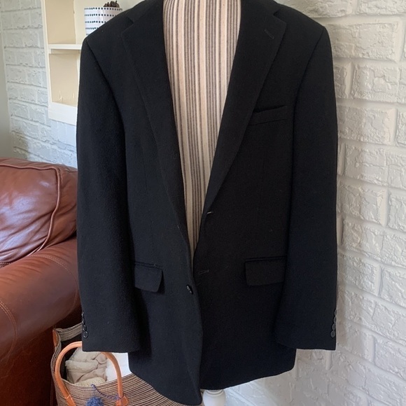 Andrew Fezza Black Single Breasted 100% Camel Hair 42L Sport Coat - Picture 4 of 8